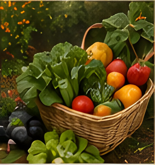 Basket of fresh vegetables