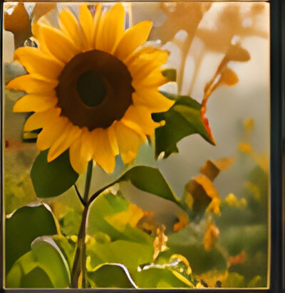 Sunflower in the garden