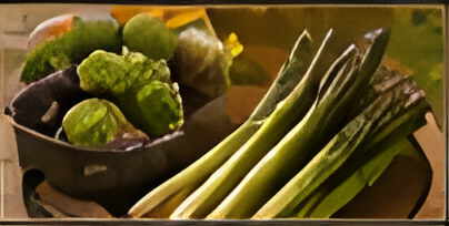 Asparagus and garden vegetables
