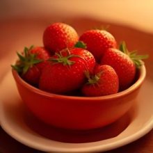 Fresh strawberries in a bowl